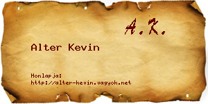 Alter Kevin névjegykártya